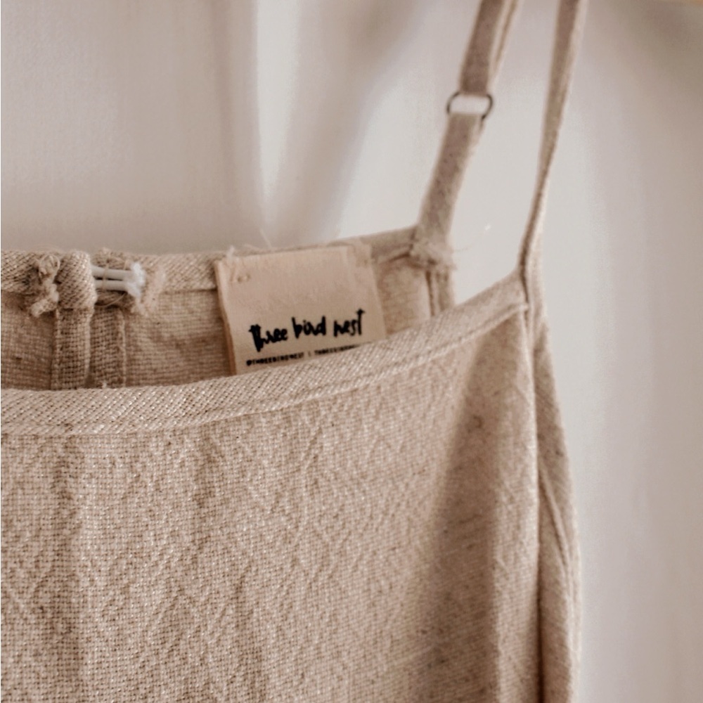 Three Birds Nest Linen Wide Leg Relaxed Jumpsuit - Picture 8 of 13